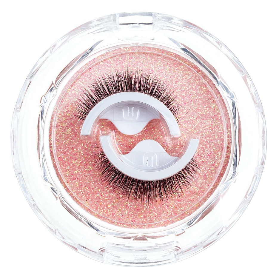 Tiktok mismo estilo caliente jalea pegamento pestañas autoadhesivas natural de fábrica de girasol grueso sin pegamento simulación 3D pestañas postizas