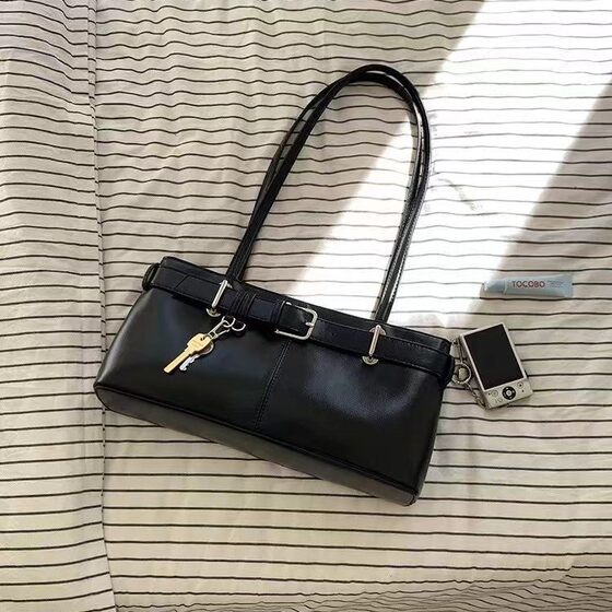 South Korea osoi Key Bag Niche High-end Retro All-match Underarm Bag 2025 Autumn and Winter New Simple Bag for Women