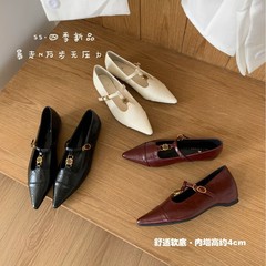 Q69-3 ~ 内が高くなる ~ フランス式の小香風の先のメアリー珍の靴の女性の靴の2025年の新型