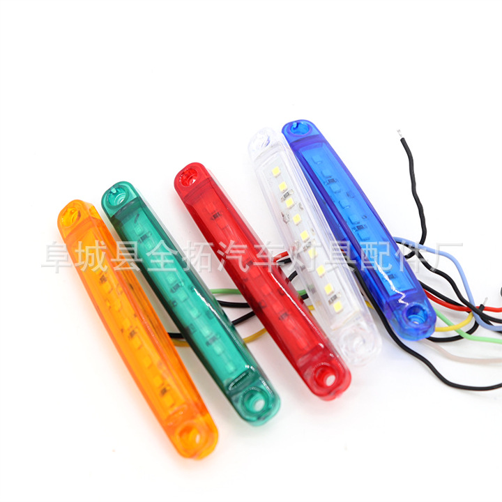 9LED lámpara lateral larga - 24V camión lámpara lateral lámpara de advertencia lámpara de esquina suministro de fábrica