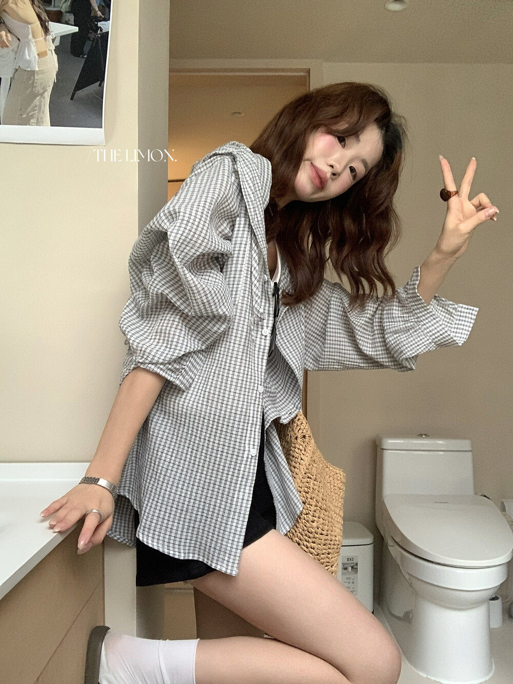 Áo chống nắng nữ dáng dài, tay ngắn, có mũ, phong cách Hàn Quốc, chất liệu mỏng nhẹ mùa hè — Trang chủ, màu trắng, Bột cam, màu xám chi tiết 20