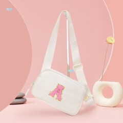 1pc シンプルなレディースウエストパックレター A レディースウエストパック