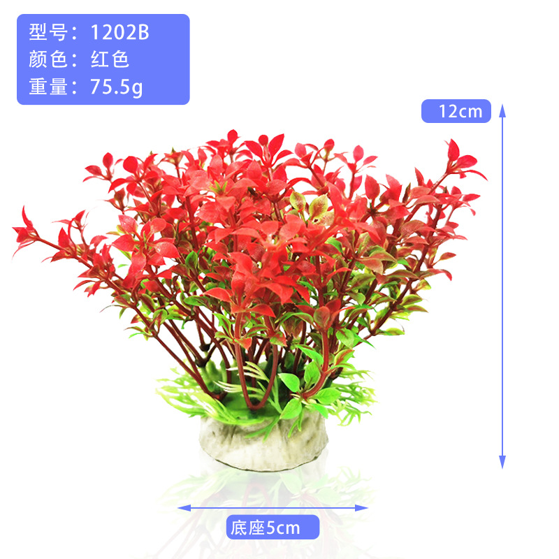 Suministros para mascotas simulación de plantas de agua de plástico decorativas de peceras de plantas