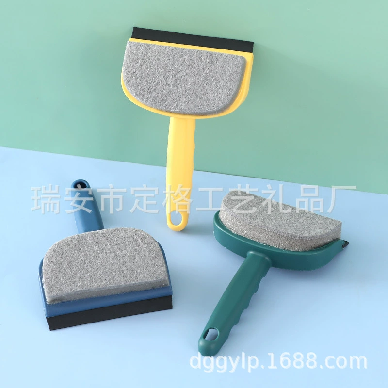 Стопорная рама для чистки стен унитаза Щетка для чистки и соскабливания плитки для ванной комнаты Бытовой стеклоочиститель двойного назначения