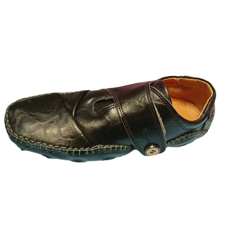 Zapatos de cuero para hombre, video del producto real, tallas grandes 45 46 47, zapatos de conductor, zapatos casuales de cuero para hombre, zapatos de trabajo