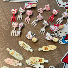 卡通猫咪猫叉发夹趣味可爱甜美少女心百搭鸭嘴夹学生刘海碎发夹