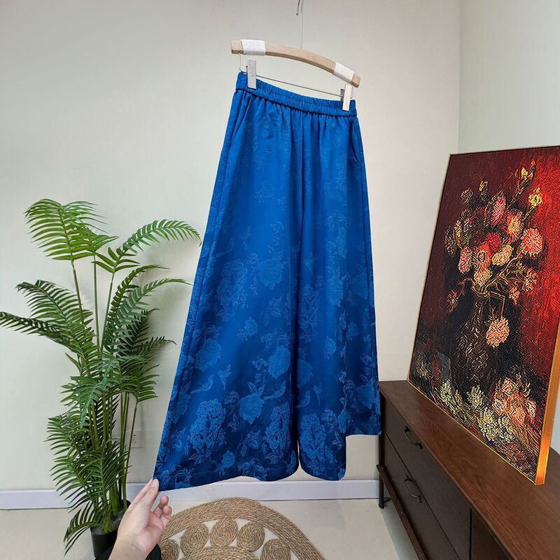 [Li] New Chinese-style jacquard casual wide-leg pants, featuring a retro Chinese aesthetic, the 2026 autumn collection, versatile and stylish