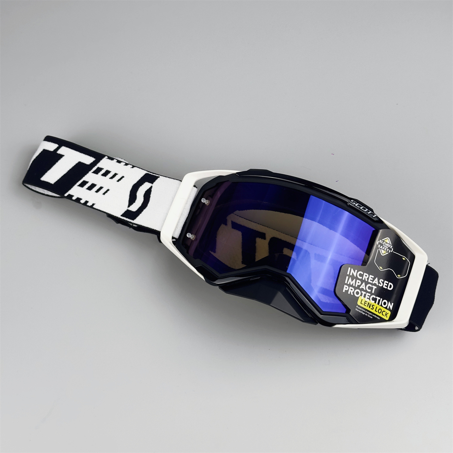 Black and white - blue lens