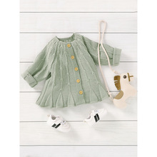 B 75664 Solid sweet girl's knit cardigan ��ɫ����Ůͯ��֯��