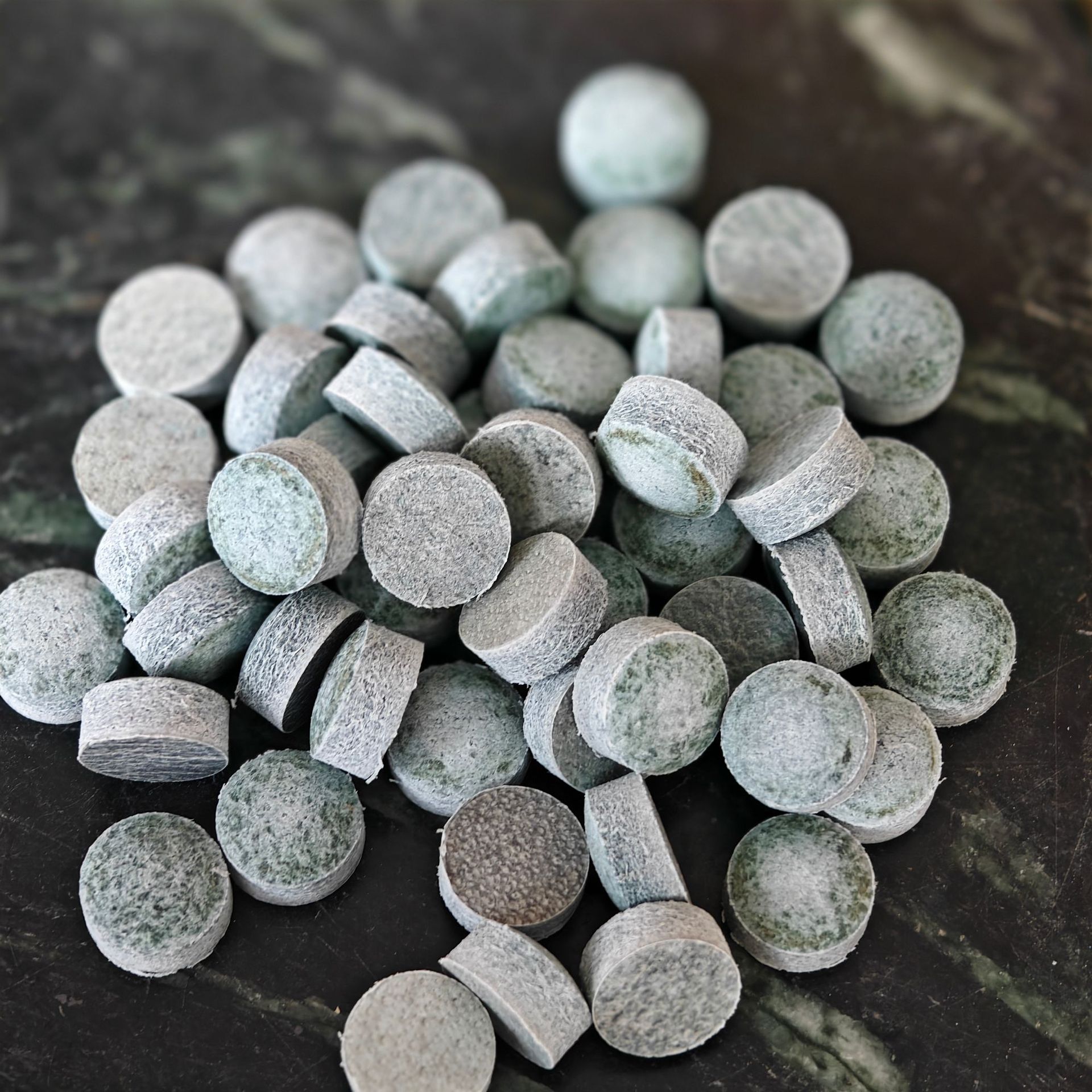 台球手工杆单层纯牛皮头大头杆枪头11MM小头斯诺克杆Tip高硬H中八