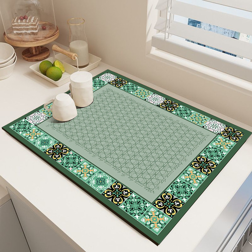 Kitchen drain mat tabletop diatomite water-absorbent mat heat-resistant pot mat heat insulating mat bar cup mat dish drying mat