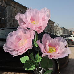 大型婚禮路引裝飾花商場空間布置美陳櫥窗展示絲網漸變仿真花批發