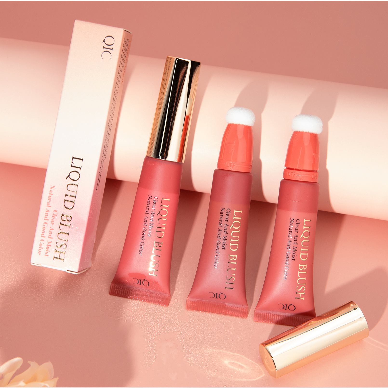 QIC Cross-border Light and Soft Blush Cream Moisturizing, hydrating, easy to spread, Smooth and long-lasting liquid Blush Cross-border makeup undefined