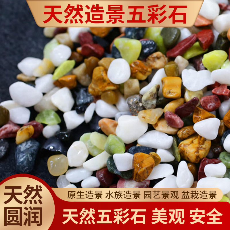 Colorful Stone Manufacturers Wholesale Colorful Stones Fish Tank Bottom Sand Landscaping Aquarium Decorative Stones Natural Rain Flower Stones