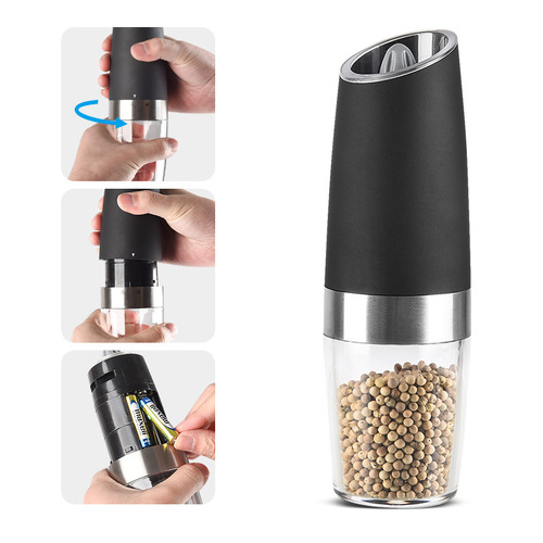 Gravity Sensor Grinder Mini Smart Salt and Pepper Grinder Electric Spice Smart Grinder Grinder Bottle