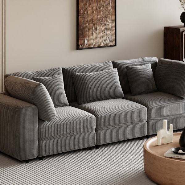 Sofá minimalista, tela, sala de estar para el hogar, piso, sofá de tela moderno, simple, grande y pequeño image 1