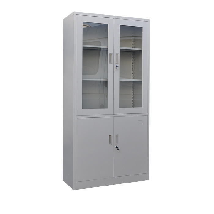 780钢制对铁移门文件推拉式铁皮资料柜办公储物柜带锁带锁文件柜