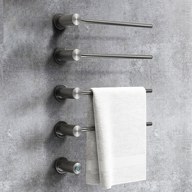 Concealed electric heating towel rack towel rack intelligent timing dryer minimalist hardware stainless steel towel bar factory