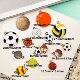 Jewelry DIY Accessories Double Hanging Sports Ball Pattern Oil Dropping Alloy Necklace Bracelet Single Hanging Small Pendant Accessories