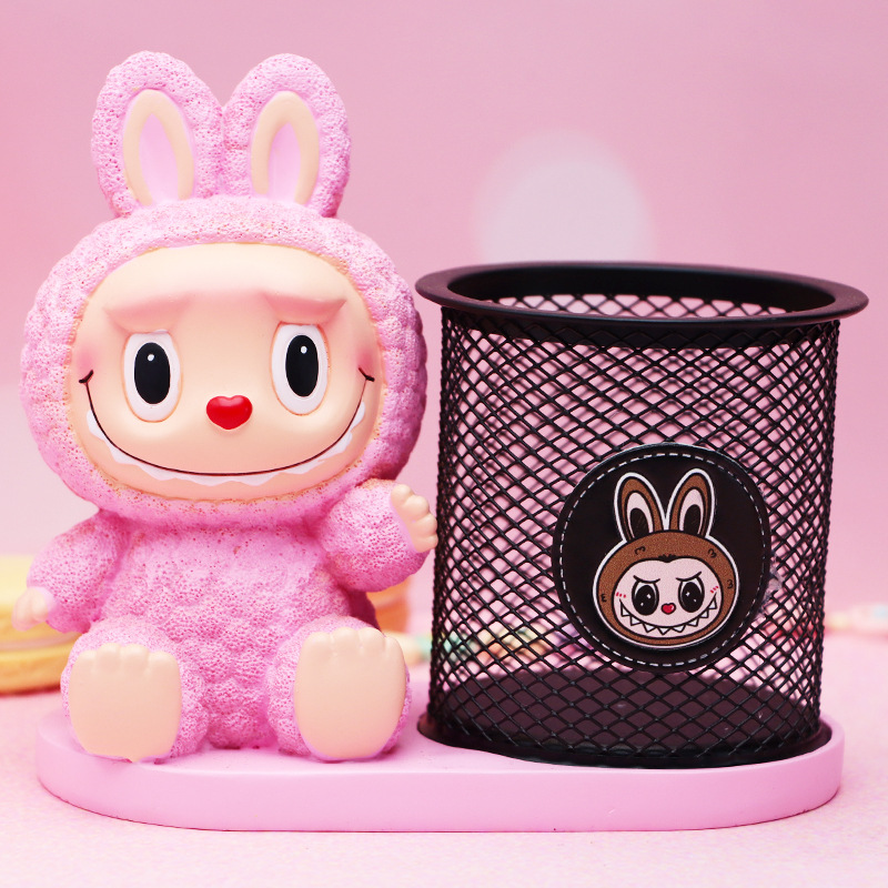 Douyin venta caliente red tela tela portalápices resina creativa decoración de escritorio caja de almacenamiento suministros para estudiantes regalos para niños