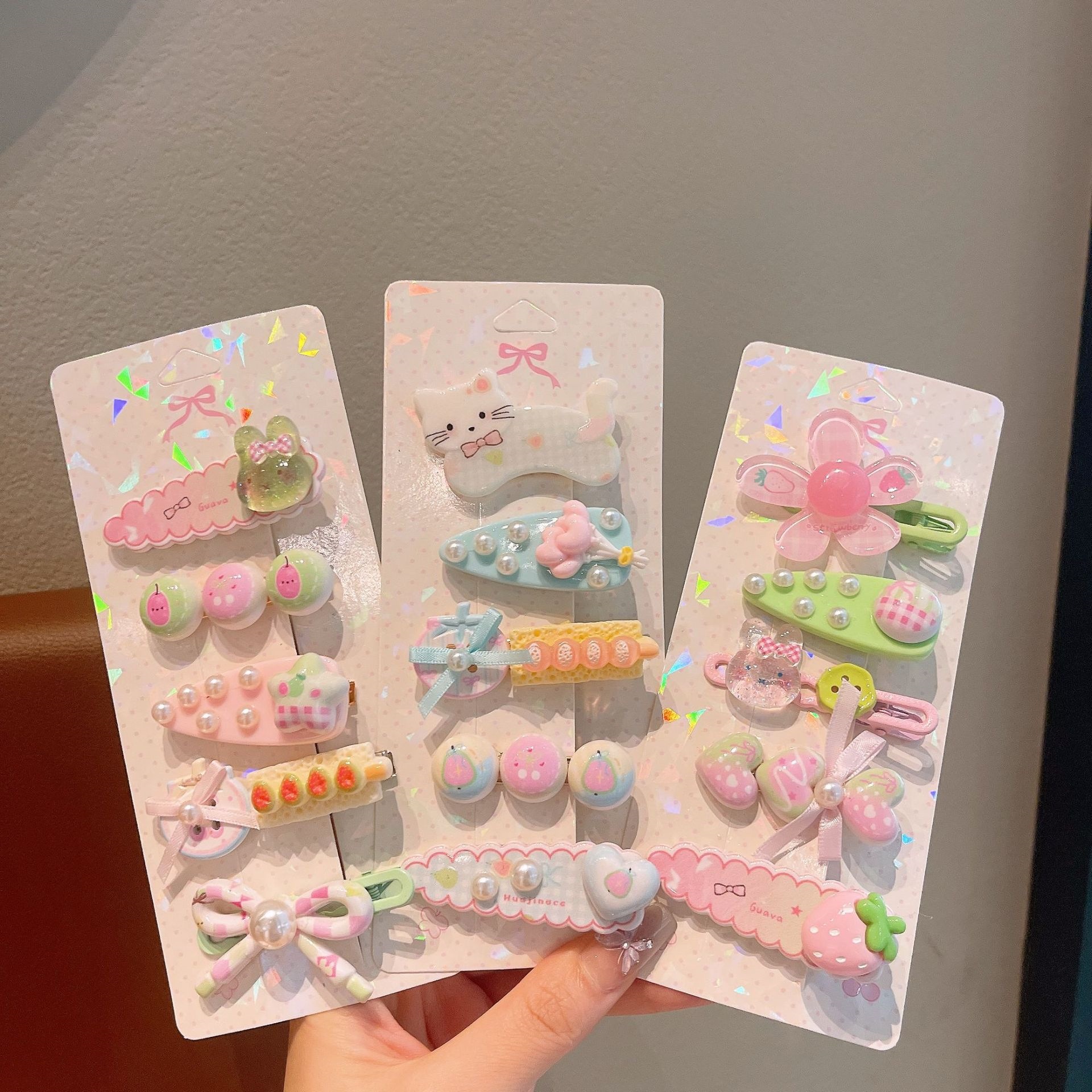 Flores coreanas para niños arco clip