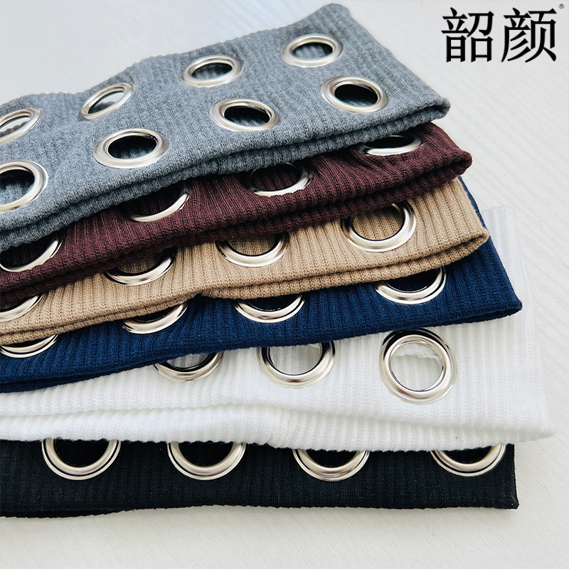 Hot Girls metal agujero redondo hueco elástico cinturón de cabello europeo y americano retro gótico punk rock festival tocado de moda