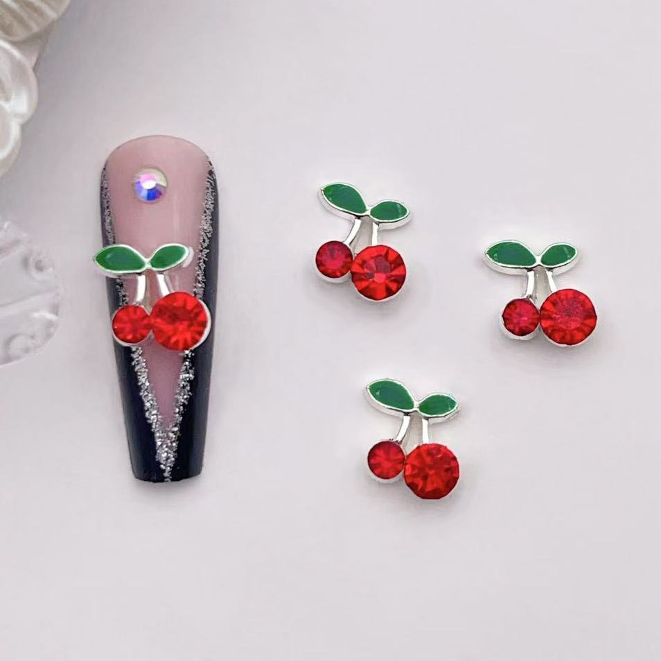 Red Cherry joyas de uñas accesorios de decoración de uñas para usar joyas de uñas DIY joyas de uñas al por mayor