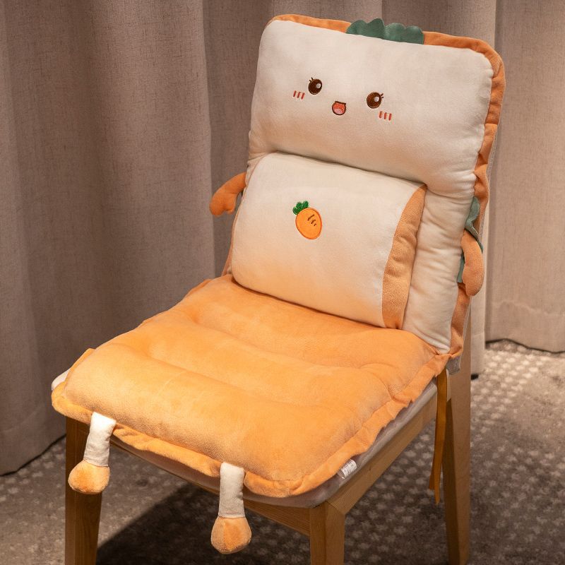 椅子クッション、腰クッション、背もたれ一体型シートクッション、冬用オフィス座りクッション、学生寮椅子クッション|undefined