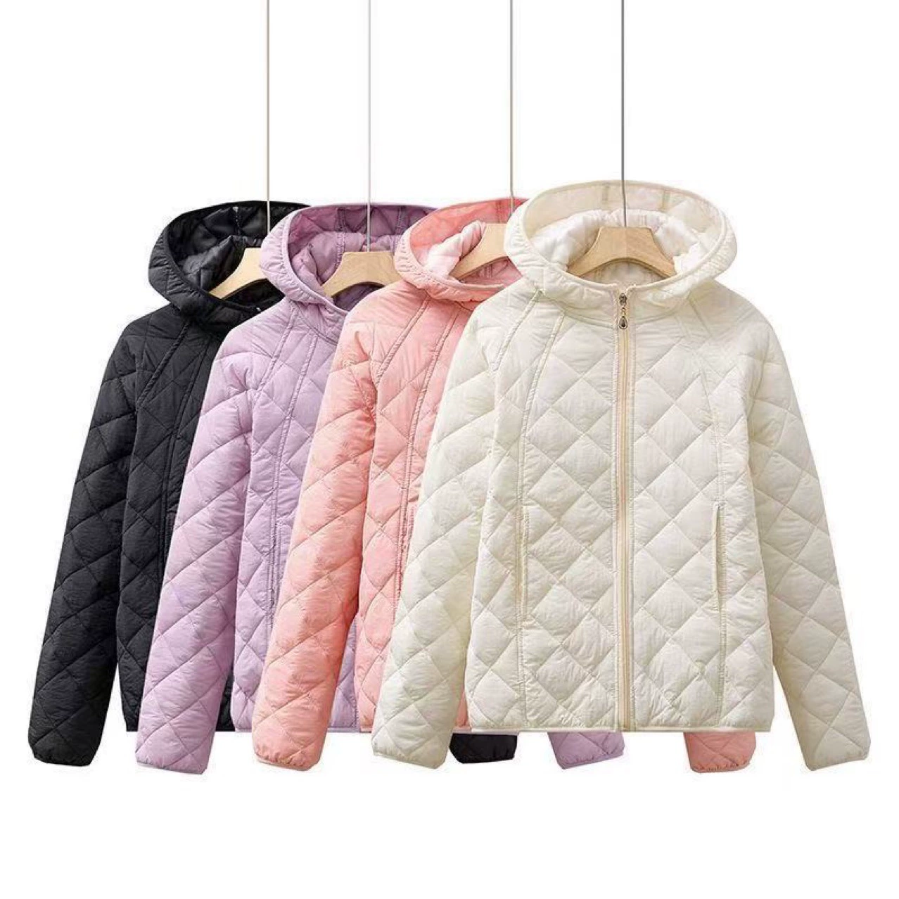 新款2025轻薄春秋冬棉衣女外套保暖宽松连帽休闲棉袄棉服619