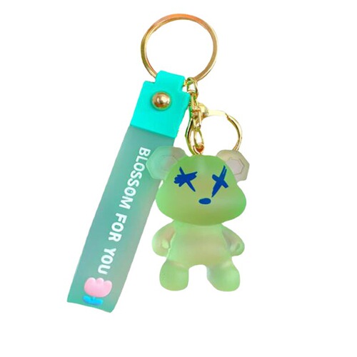 Creative cartoon crystal chameleon keychain pendant for men and women, exquisite couple car bag pendant small gift
