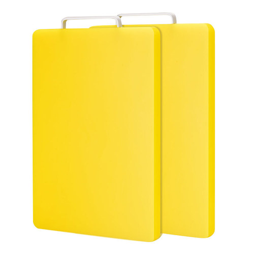 Wholesale Thickened and Double-Sided Yellow Fruit Plastic Cutting Board with PE Antibacterial and Mold-Proof Features for Home Use