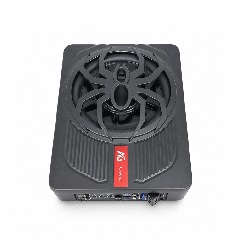Car Audio Modified Spider 10inch Car Ultra-Thin Subwoofer with Blue Lights High-Power Active Audio
