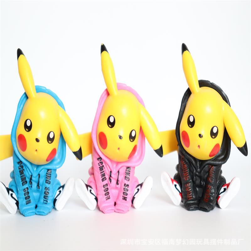3款潮服皮卡丘手办公仔生日礼物神奇宝贝宝可梦汽车摆件车内饰品|ru