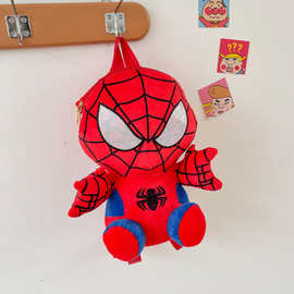 2024新款幼儿园蜘蛛侠双肩包潮卡通动漫公仔包男女童超酷亲子背包