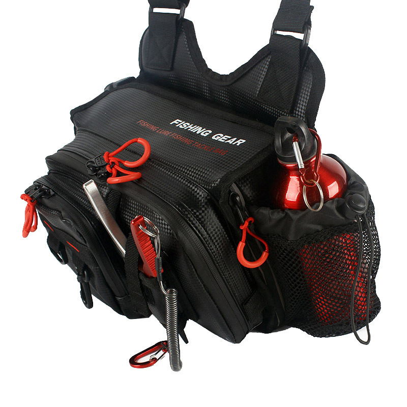 En stock venta al por mayor multi-funcional bolsa de Luya camarones de madera bolsa de cebo falso Placa de hierro bolsa de cebo artificial mochila bolsa de hombro BOLSA DE PESCA repelente al agua image 6