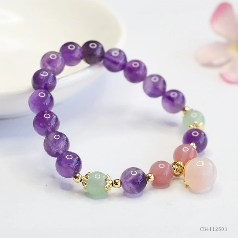 鑫钰 Органический агатовый crystal браслет с аметистом, украшение, опт