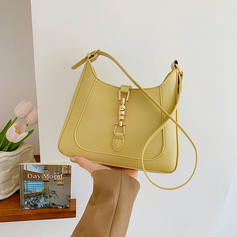 Bolsa de hombro de costura de estilo artístico de bloqueo de moda fresca bolsa de hombro de color sólido simple bordado hilo bolsa de mensajero Bolsa De mujer moda