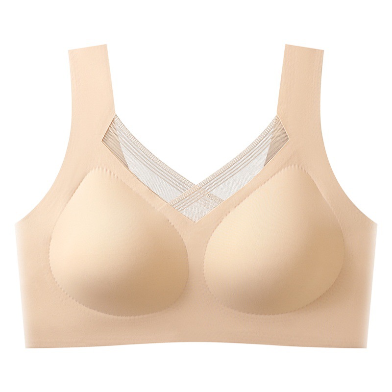 Nueva malla de belleza espalda envuelta en el pecho Chaleco de las mujeres push up no anillo de acero colección superior pecho sin costuras envuelto en el pecho chaleco sujetador