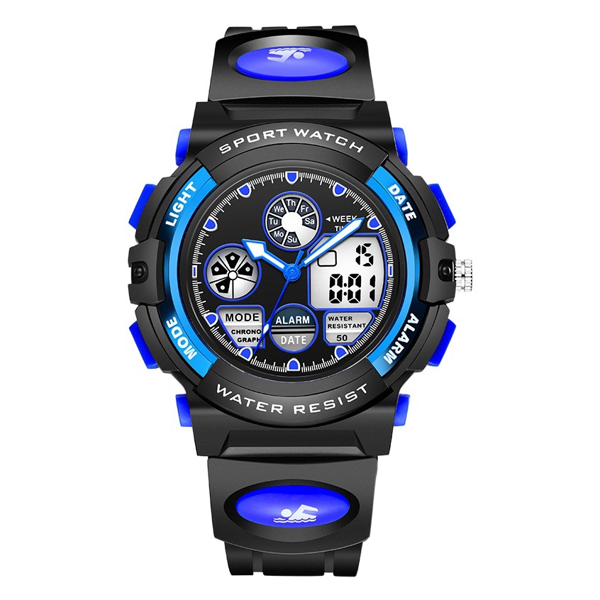 Multi-funcional estudiante de los niños deportes electrónicos reloj de los hombres luminoso impermeable skomei transfronterizo reloj electrónico de cuarzo