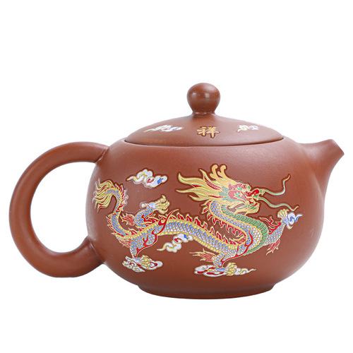 Zhuni purple clay pot Xishi pot Fengming pot color-changing teapot household tea Dahongpao pot handmade ceramic teapot