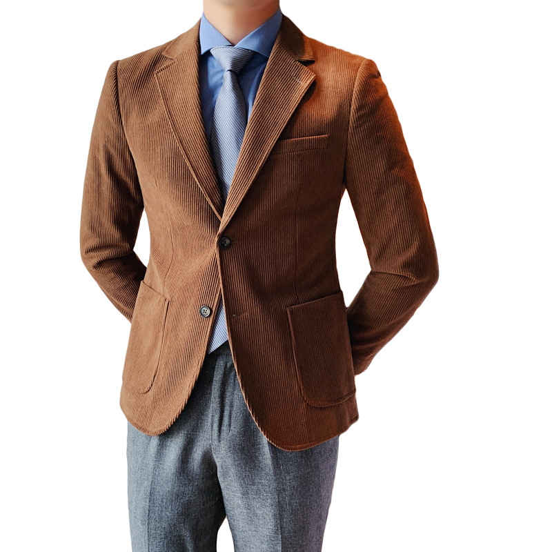 Primavera 2022 traje casual de los hombres traje de negocios de ocio urbano chaqueta duradera traje de pana chaqueta de los hombres