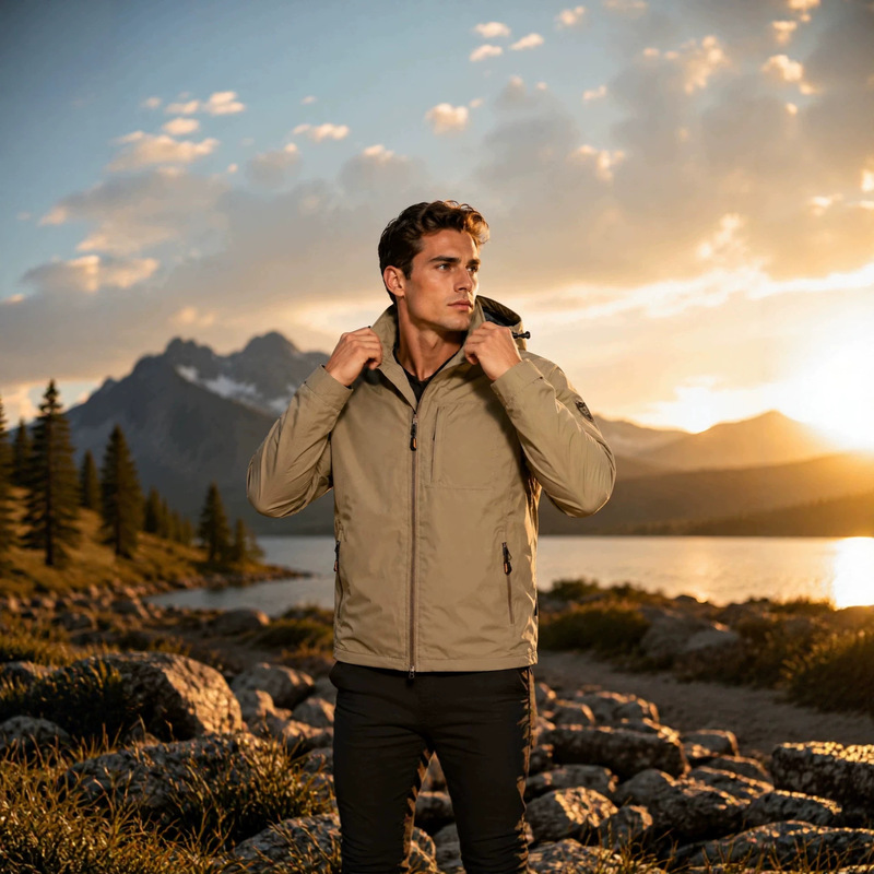 Men's lightweight outdoor jacket, military-style assault hooded waterproof mountaineering coat, men's windbreaker jacket, cross-border supply