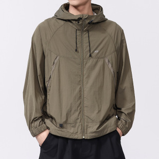 UPF50 American Style Sun Protection Clothing Men's Summer Hooded 2025 New Urban Outdoor UV Protection Top Jacket
