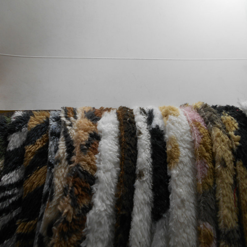 加厚北极绒印花斑马纹迷彩单面绒宝贝绒印豹纹服装外套鞋子绒面料