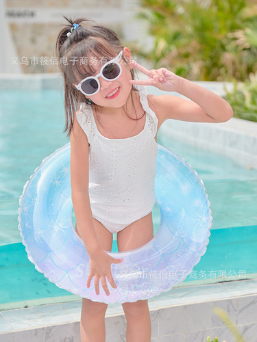 Xiao Lü Cross-border Ins Thick Glamorous Starry Sky Swimming Ring Adult and Children PVC Swimming Ring Underarm Ring Water Ring