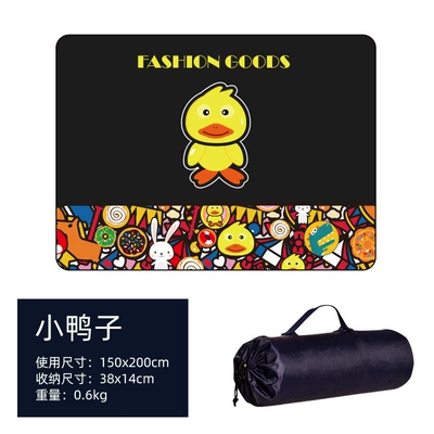 Cross-Border Essential Car Accessories: Moisture-Proof and Thickened Outdoor Picnic Mat for Self-Driving Trips, Baby Travel Sleeping Pad (Multi-function pad) - three-layer-waterproof-picnic-mat-little-duck-can-sit-around-6-8-people
