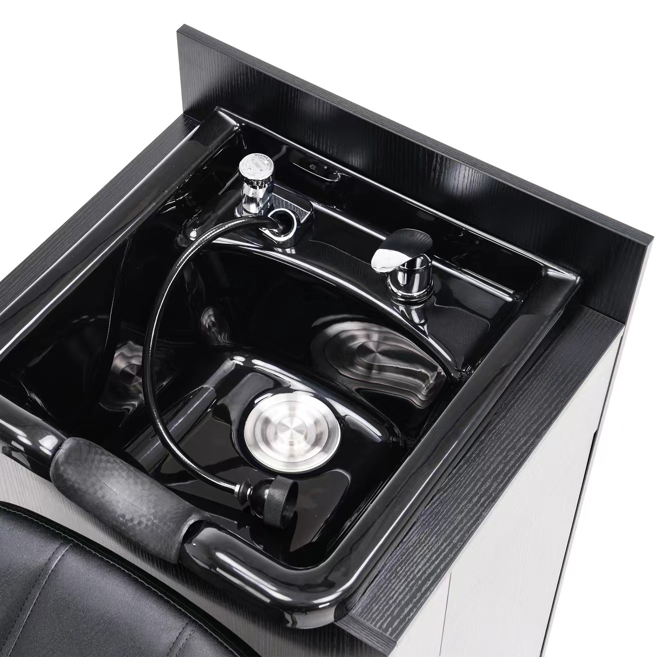 Mueble de lujo ligero para champú, lavabo móvil de alta gama, armario de almacenamiento para peluquería, mobiliario para peluquería al por mayor. image 7