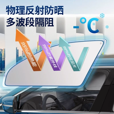 Sun shade, New Car Sunshade Curtain Titanium