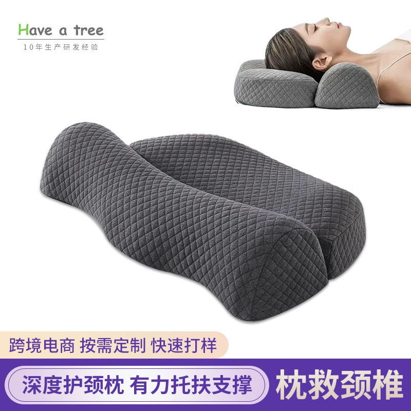 Фабрика спот тяговая шейная подушка с медленным отскоком Подушка памяти сумка помогает спать шейная подушка с обратной тягой шеи Хлопок памяти