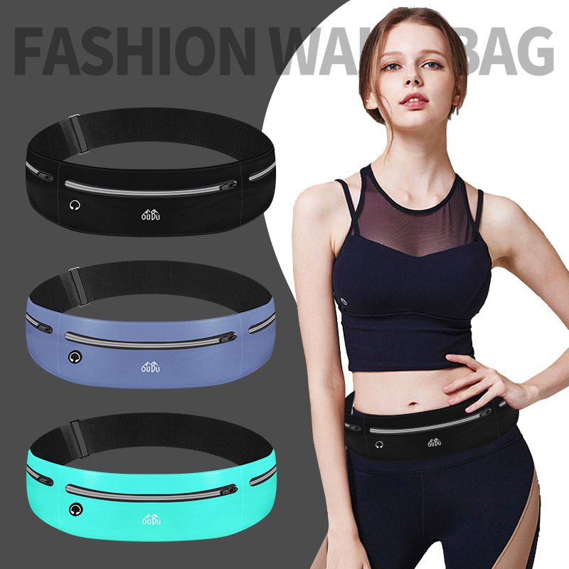 Ultra thin sports belt bag for men and women